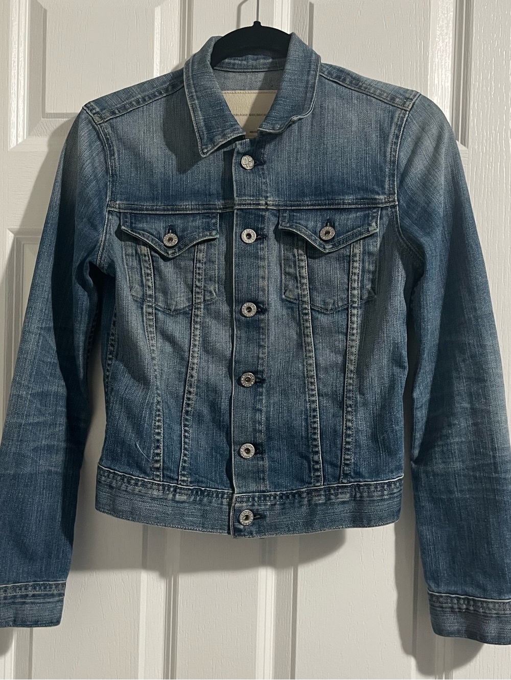 AG Jeans Robyn Classic Blue Denim Jacket Size XS Preowned